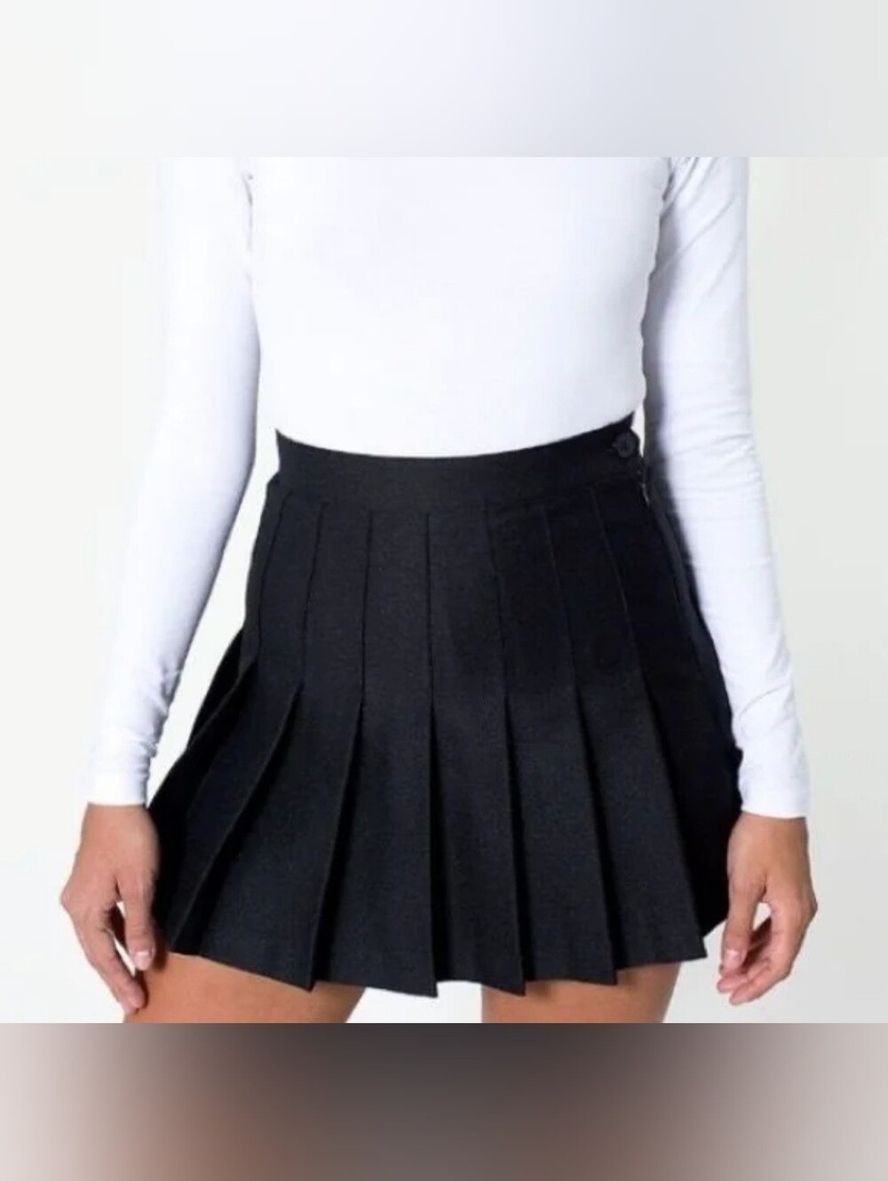 American Apparel Classic Navy Pleated Women’s Skirt